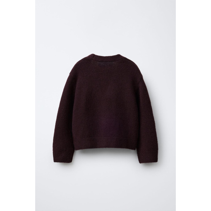 КАРДИГАН С ЦВЕТОЧНЫМИ АППЛИКАЦИЯМИ ИЗ АТЛАСА