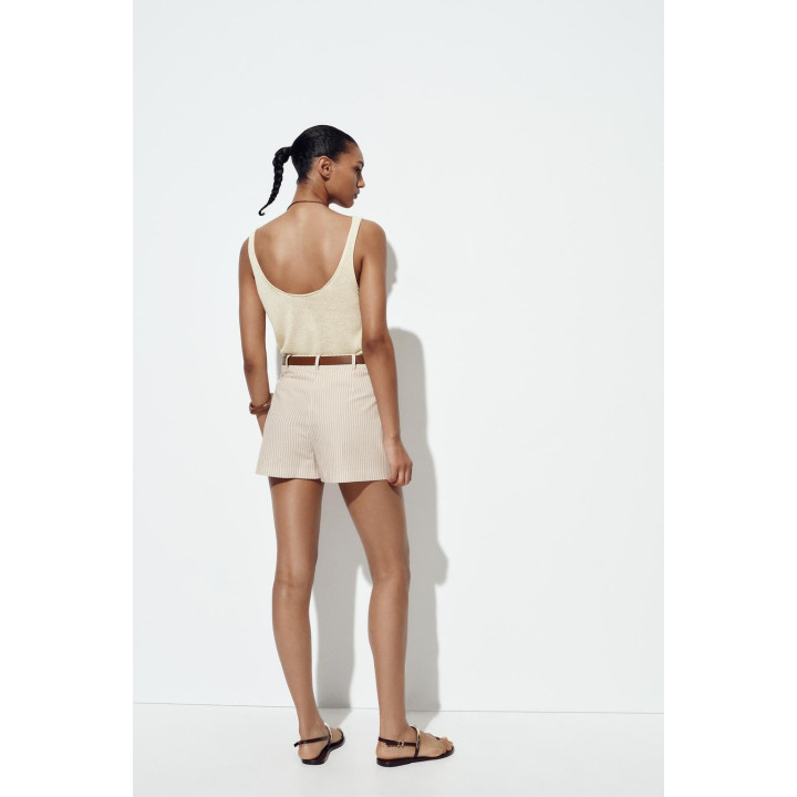 ЮБКА-ШОРТЫ В ПОЛОСКУ С РЕМНЕМ