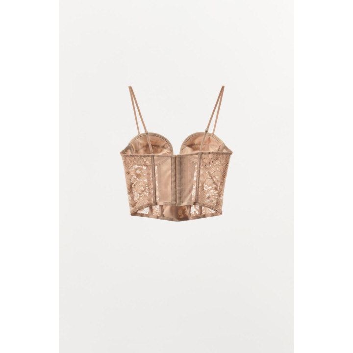 КОРСЕТ С КРУЖЕВОМ И ВЫРЕЗОМ