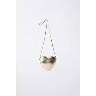 МЕТАЛЛИЧЕСКАЯ СУМКА В ВИДЕ СЕРДЦА С ПЛЕЧЕВЫМ РЕМНЕМ