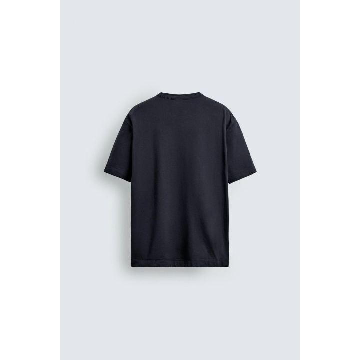 ФУТБОЛКА СВОБОДНОГО КРОЯ С ОТДЕЛКОЙ В РУБЧИК