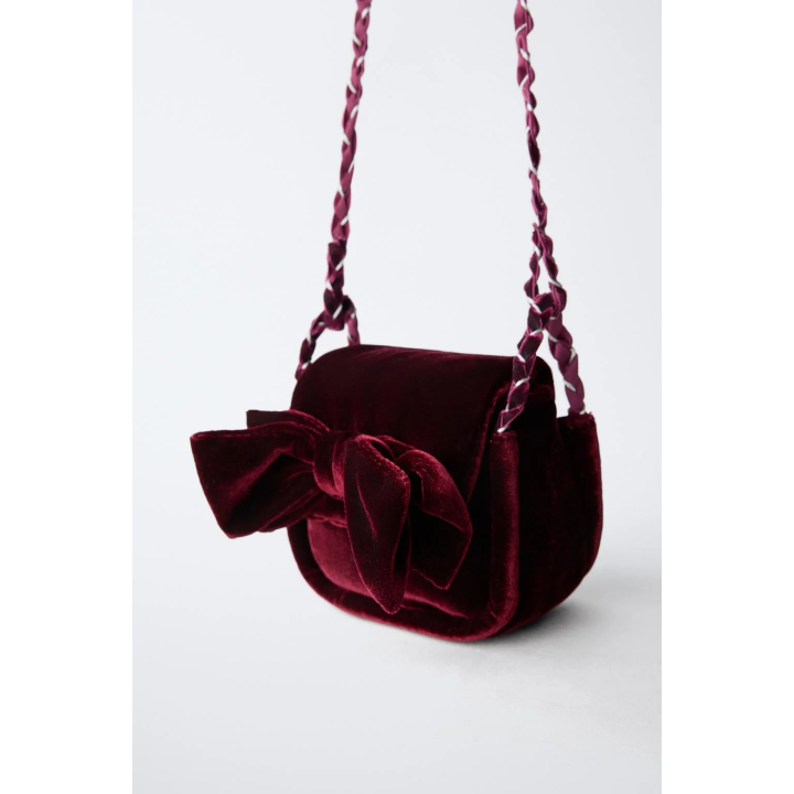 БАРХАТНАЯ СУМКА С БАНТОМ