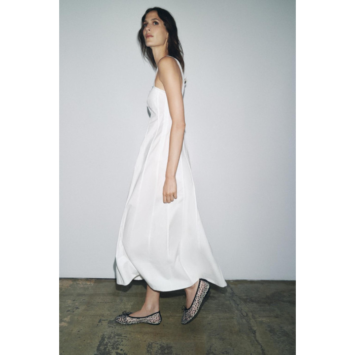 БАЛЕТКИ ИЗ СЕТЧАТОЙ ТКАНИ С БАНТИКОМ