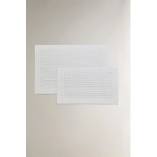 VELOUR BATH MAT WITH STRIPED TEXTURE