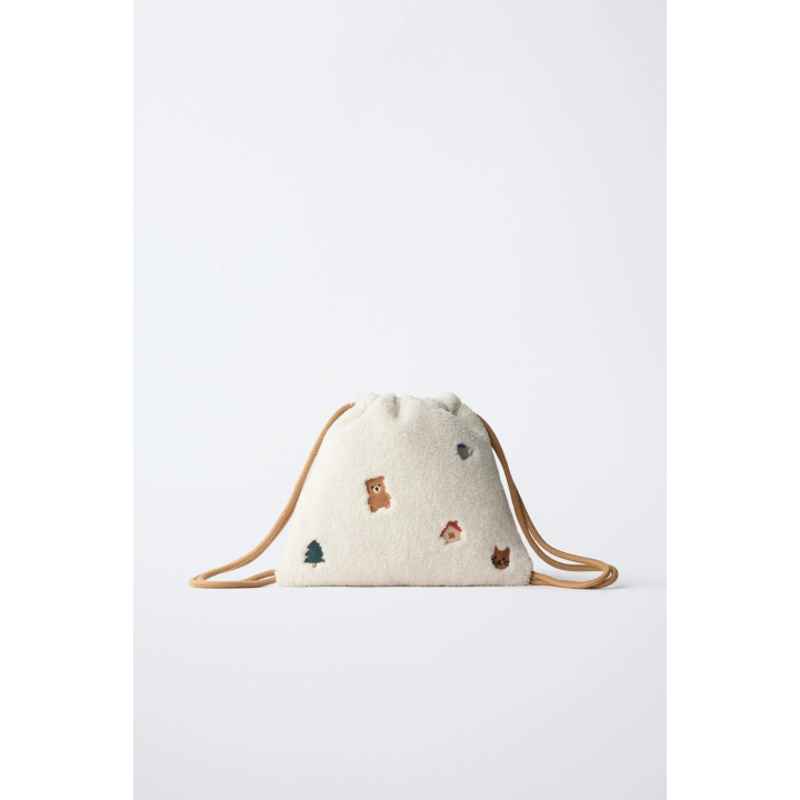 СУМКА ИЗ ИСКУССТВЕННОЙ ОВЧИНЫ С ВЫШИВКОЙ