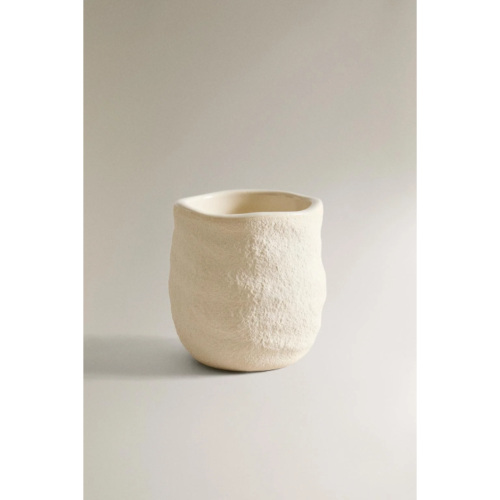 TEXTURED CERAMIC TOOTHBRUSH HOLDER
