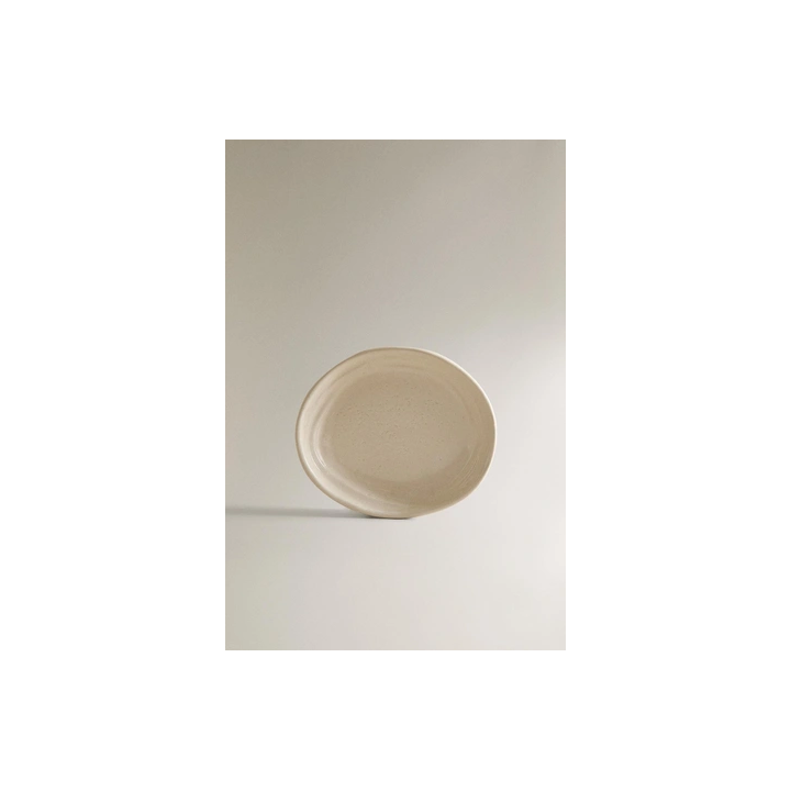 TEXTURED CERAMIC BATHROOM SOAP DISH