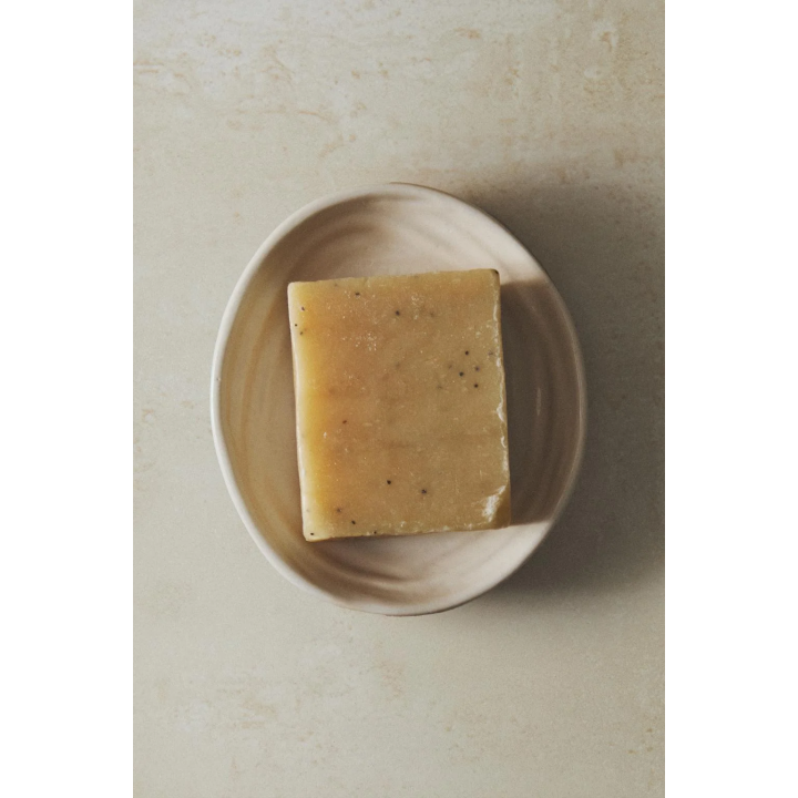 TEXTURED CERAMIC BATHROOM SOAP DISH