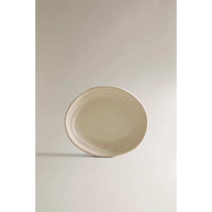 TEXTURED CERAMIC BATHROOM SOAP DISH