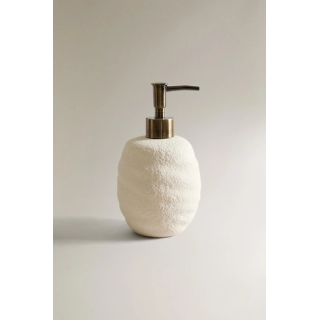 TEXTURED CERAMIC SOAP DISPENSER