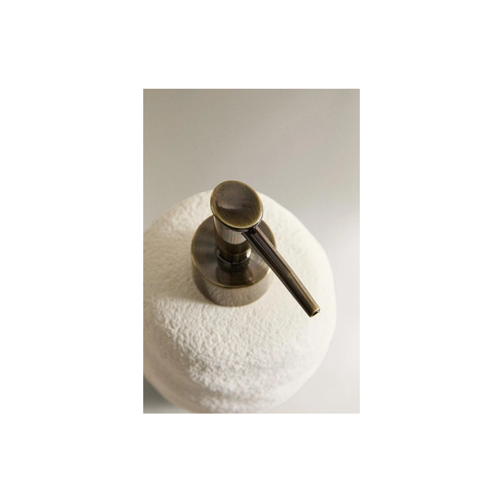 TEXTURED CERAMIC SOAP DISPENSER