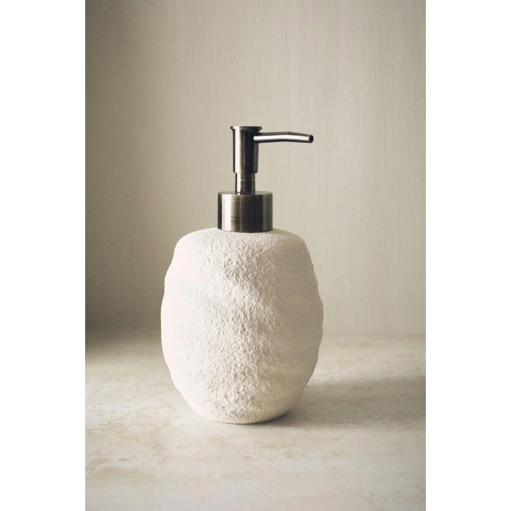TEXTURED CERAMIC SOAP DISPENSER