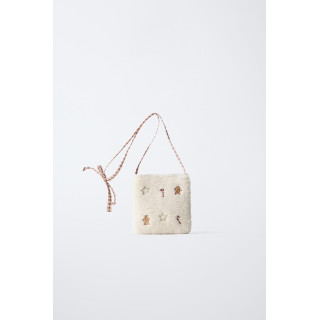 Рождественская сумка через плечо из меха в стиле фокуса. 