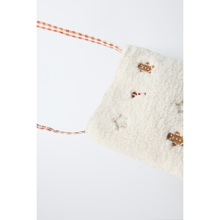 Рождественская сумка через плечо из меха в стиле фокуса. 