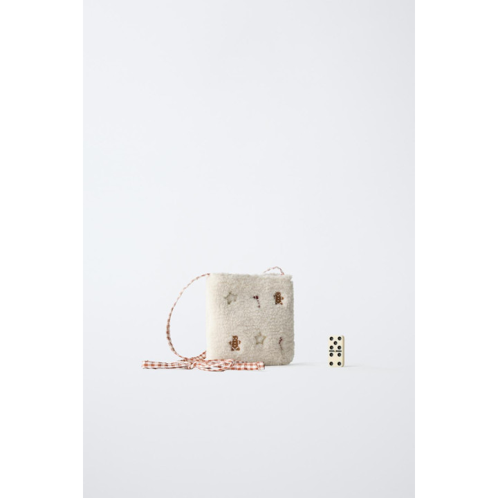 Рождественская сумка через плечо из меха в стиле фокуса. 