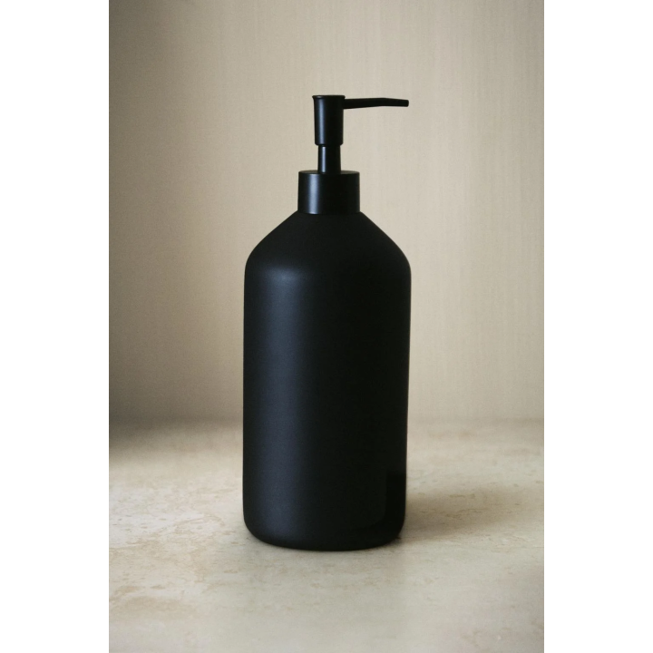 BLACK RESIN SOAP DISPENSER