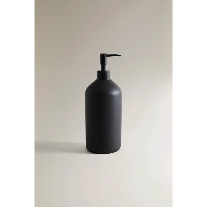 BLACK RESIN SOAP DISPENSER