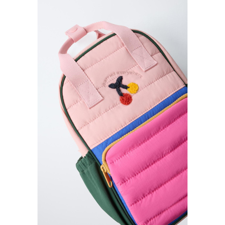 Рюкзак в полосатой вишневой расцветке
