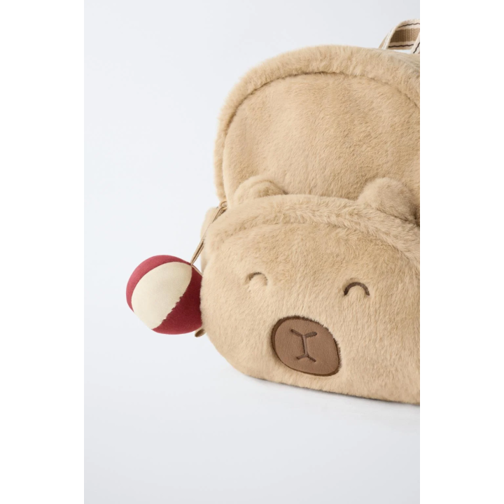 Рюкзак из искусственного меха с животным узором