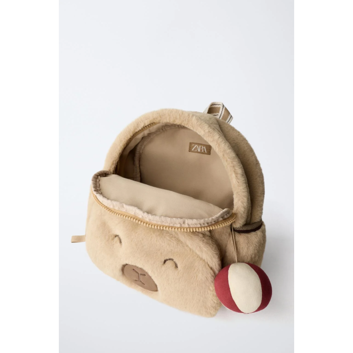 Рюкзак из искусственного меха с животным узором