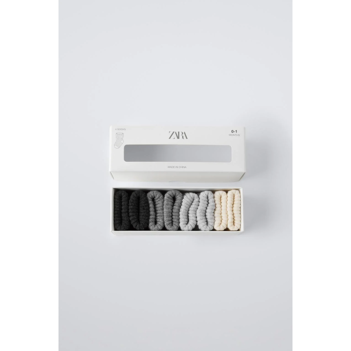 НАБОР ИЗ ЧЕТЫРЕХ ПАР НОСКОВ В КОРОБКЕ