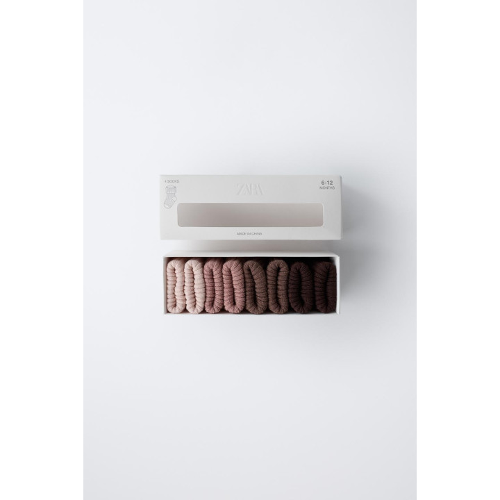 НАБОР ИЗ ЧЕТЫРЕХ ПАР НОСКОВ В КОРОБКЕ