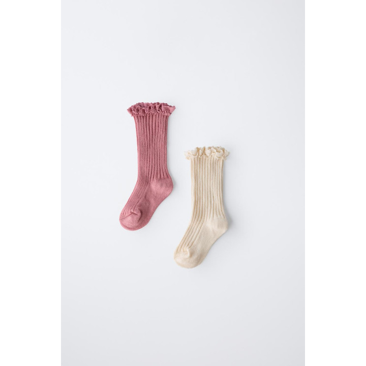 НАБОР ИЗ ДВУХ ПАР НОСКОВ С КРУЖЕВОМ