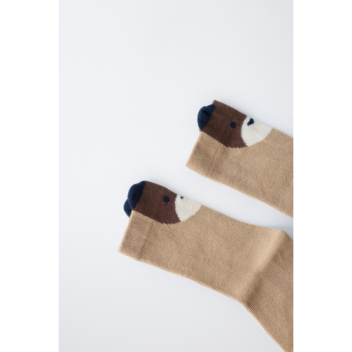 Носки с мордочкой медведя