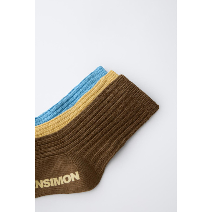 НАБОР ИЗ ТРЕХ ПАР НОСКОВ С ПРИНТОМ BENSIMON ® X ZARA