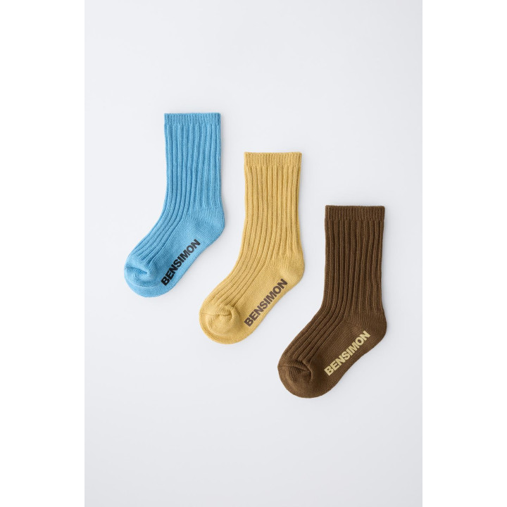 НАБОР ИЗ ТРЕХ ПАР НОСКОВ С ПРИНТОМ BENSIMON ® X ZARA