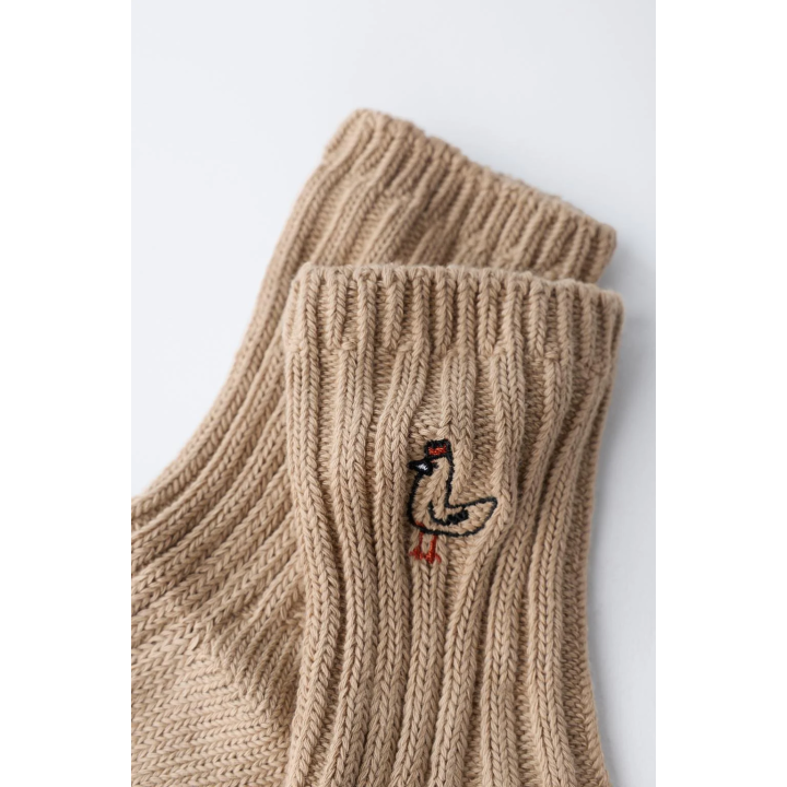 НОСКИ В РУБЧИК С ВЫШИВКОЙ