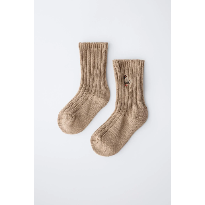 НОСКИ В РУБЧИК С ВЫШИВКОЙ