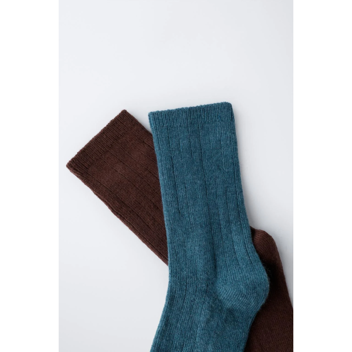 Пара длинных ребристых носков (2 шт.)
