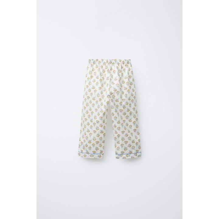 3-6 ЛЕТ/ПИЖАМА: РУБАШКА И БРЮКИ С ЦВЕТОЧНЫМ ПРИНТОМ