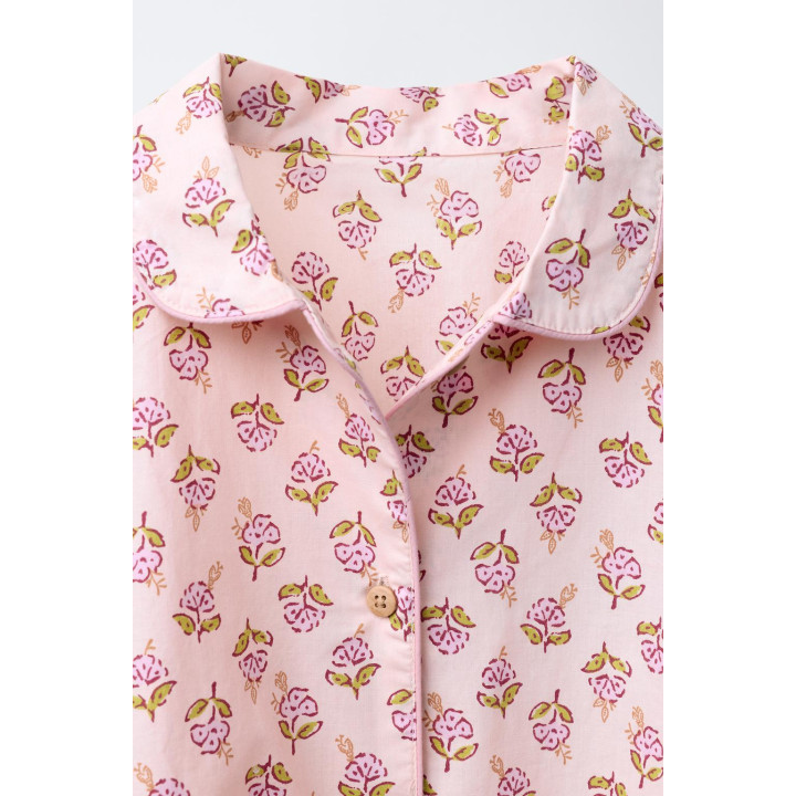 6-14 ЛЕТ/ПИЖАМА: РУБАШКА И БРЮКИ С ЦВЕТОЧНЫМ ПРИНТОМ