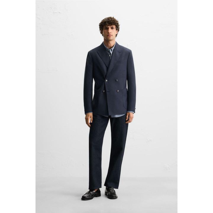 ДВУБОРТНЫЙ БЛЕЙЗЕР С ШЕРСТЬЮ