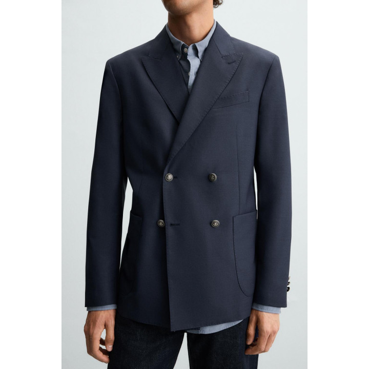 ДВУБОРТНЫЙ БЛЕЙЗЕР С ШЕРСТЬЮ