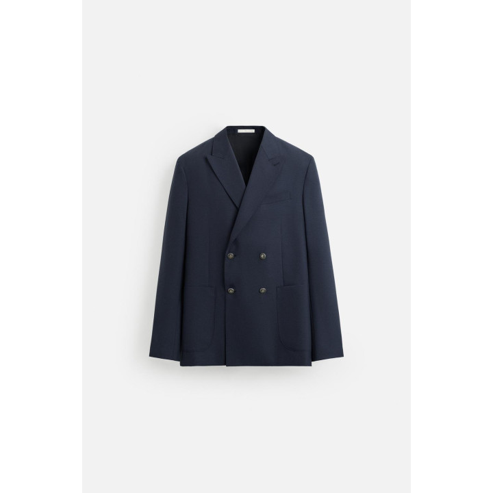 ДВУБОРТНЫЙ БЛЕЙЗЕР С ШЕРСТЬЮ