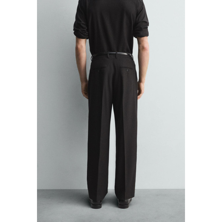 БРЮКИ ИЗ СМЕСОВОЙ ШЕРСТИ С ЗАЩИПАМИ — LIMITED EDITION