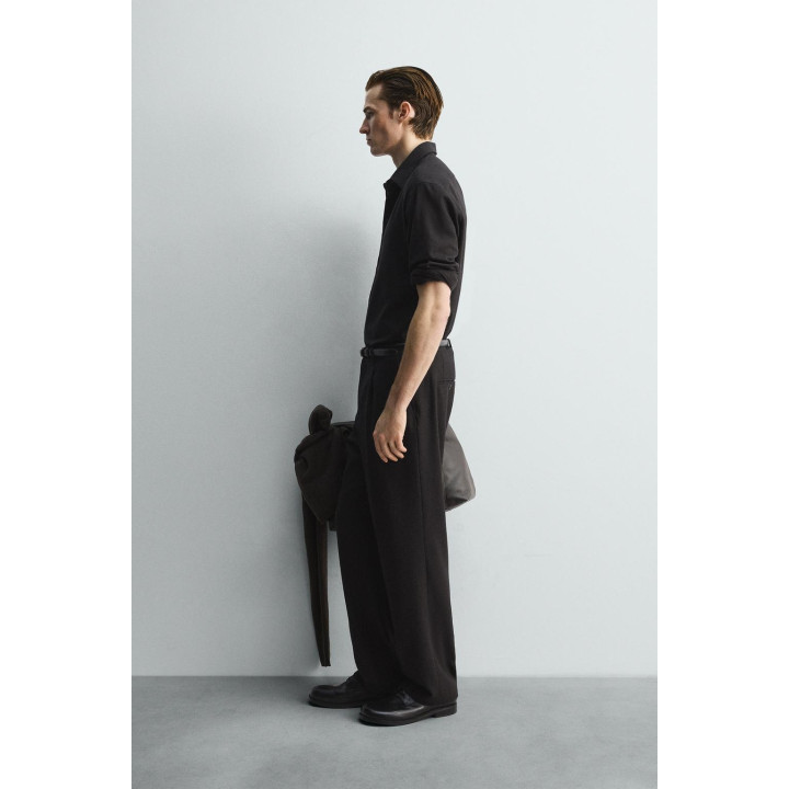 БРЮКИ ИЗ СМЕСОВОЙ ШЕРСТИ С ЗАЩИПАМИ — LIMITED EDITION