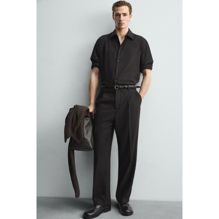 БРЮКИ ИЗ СМЕСОВОЙ ШЕРСТИ С ЗАЩИПАМИ — LIMITED EDITION