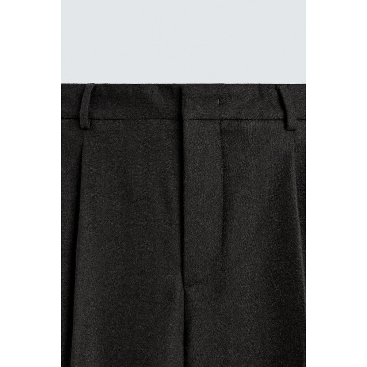 БРЮКИ ИЗ СМЕСОВОЙ ШЕРСТИ С ЗАЩИПАМИ — LIMITED EDITION