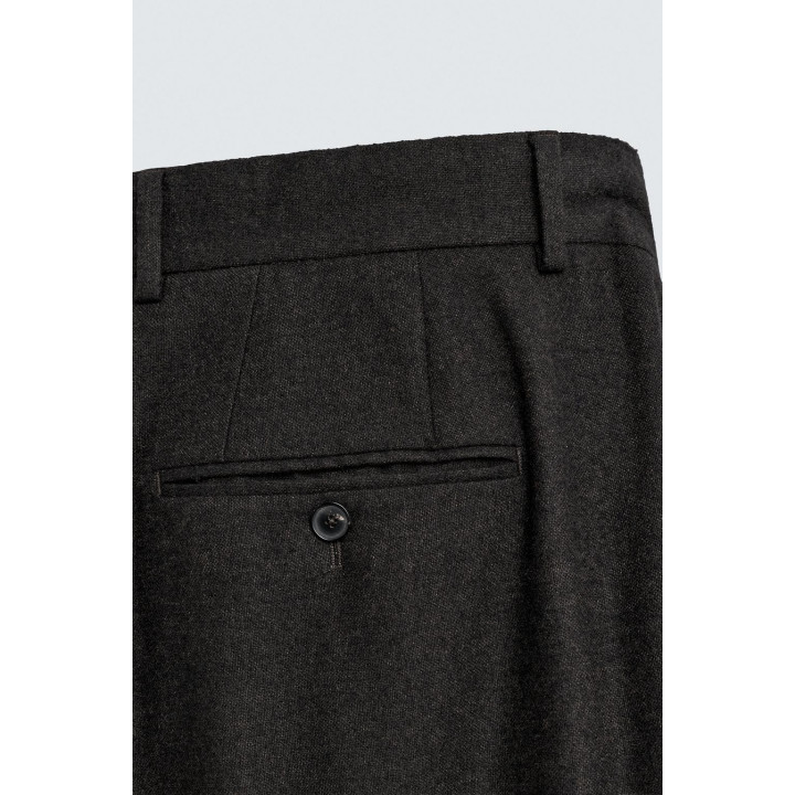 БРЮКИ ИЗ СМЕСОВОЙ ШЕРСТИ С ЗАЩИПАМИ — LIMITED EDITION