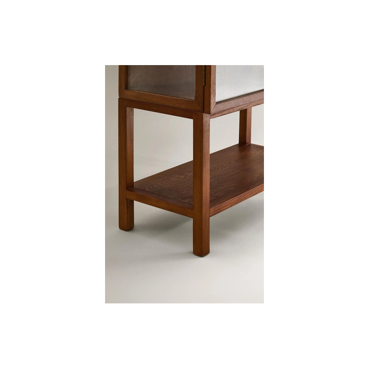 ASH WOOD SIDEBOARD WITH GLASS DOORS