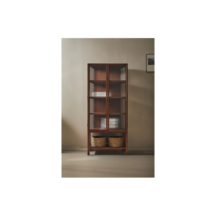 ASH WOOD SIDEBOARD WITH GLASS DOORS
