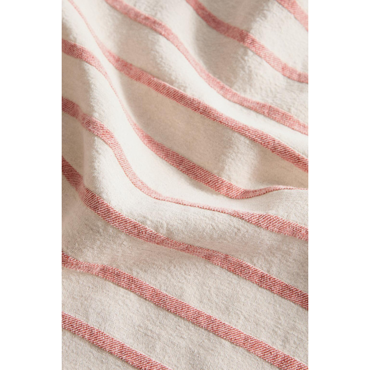 Пляжное полотенце-парео из хлопка и льна в полоску