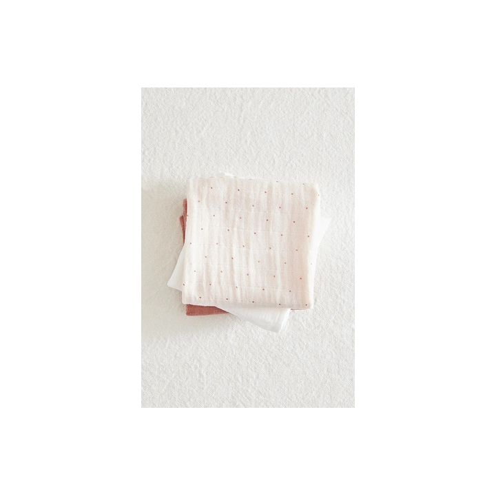 PACK OF MULTICOLOURED BABY MUSLIN CLOTHS (PACK OF 3)