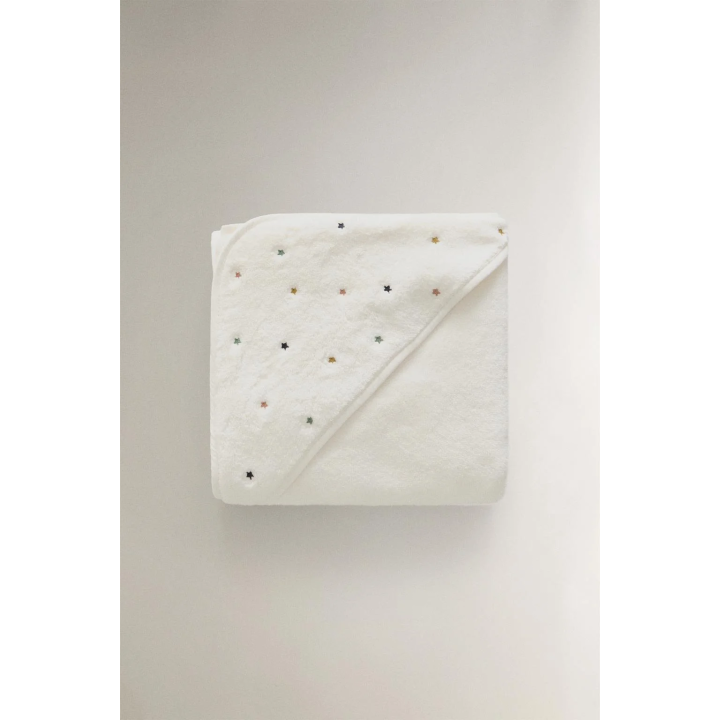 STARS HOODED BABY TOWEL