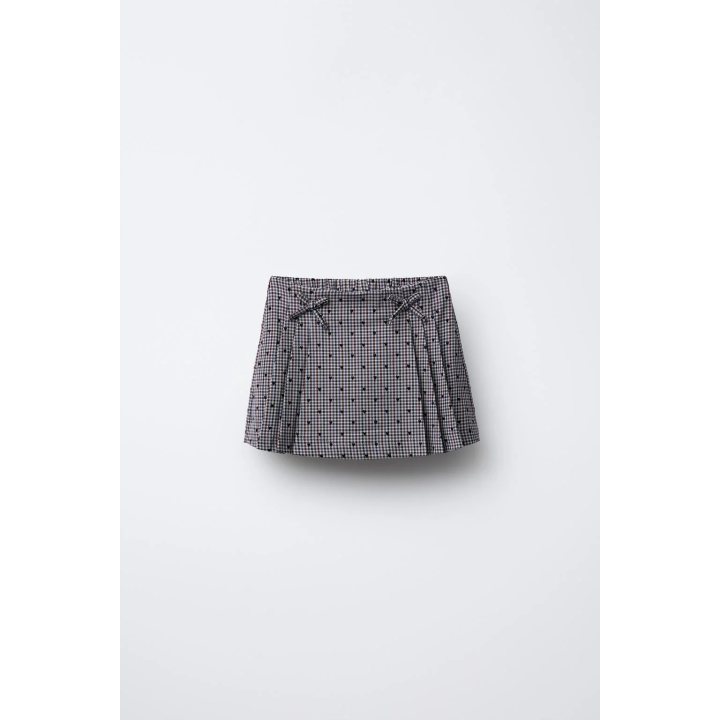 ЮБКА-ШОРТЫ В КЛЕТКУ С СЕРДЕЧКАМИ