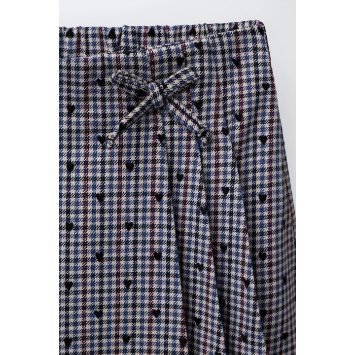 ЮБКА-ШОРТЫ В КЛЕТКУ С СЕРДЕЧКАМИ